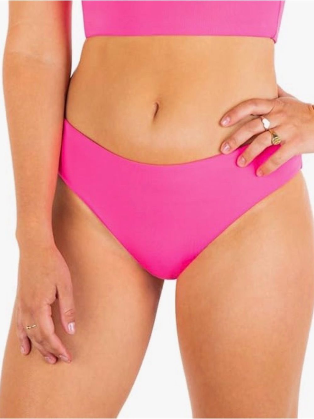 Hurley Solid Full Bikini Bottoms Pink Guava Small,NWT